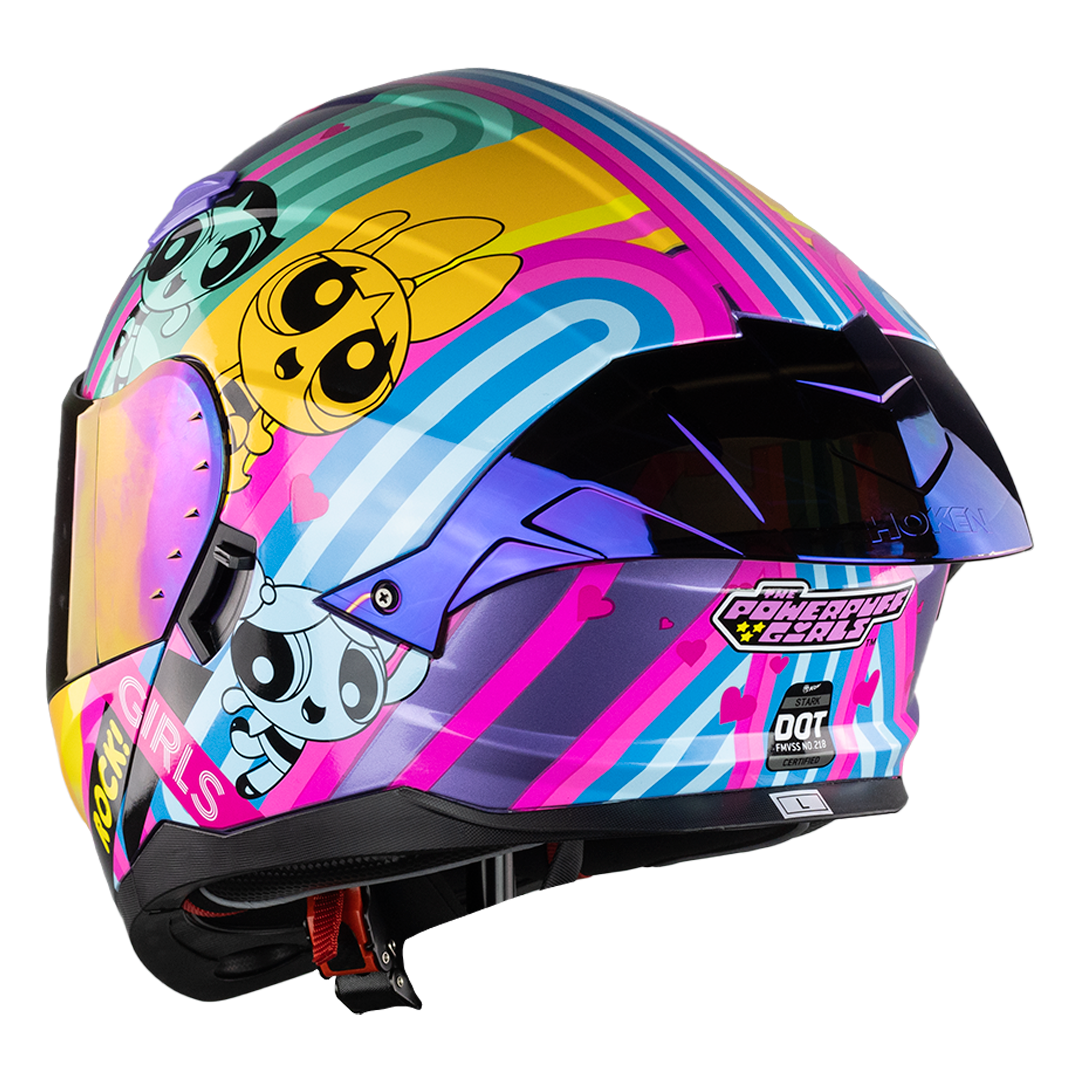 CASCO STARK CHICAS SUPERPODEROSAS ROCK GIRL Cascos KOV + de motociclista