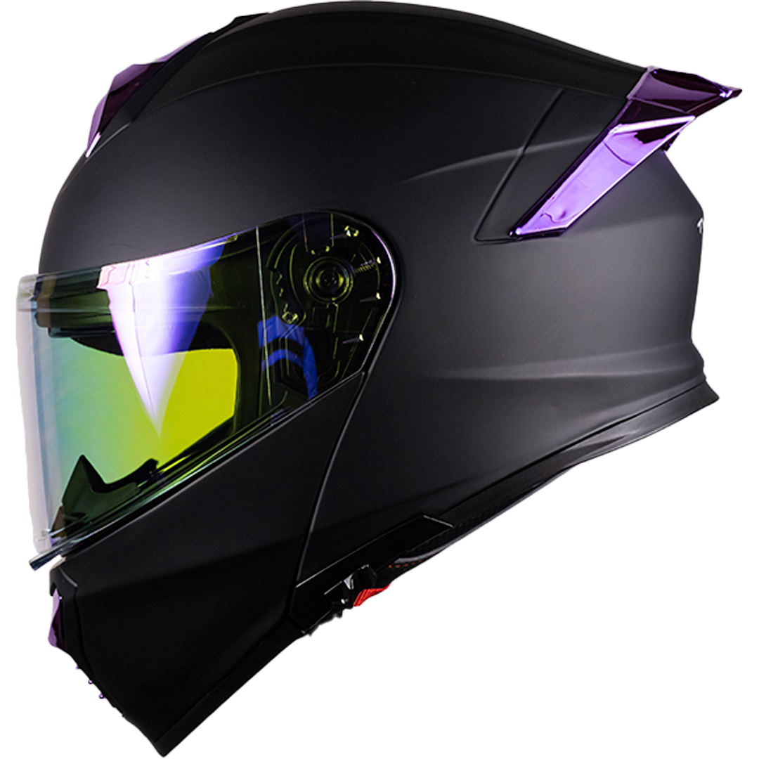 CASCO THUNDER NEGRO MATE MORADO