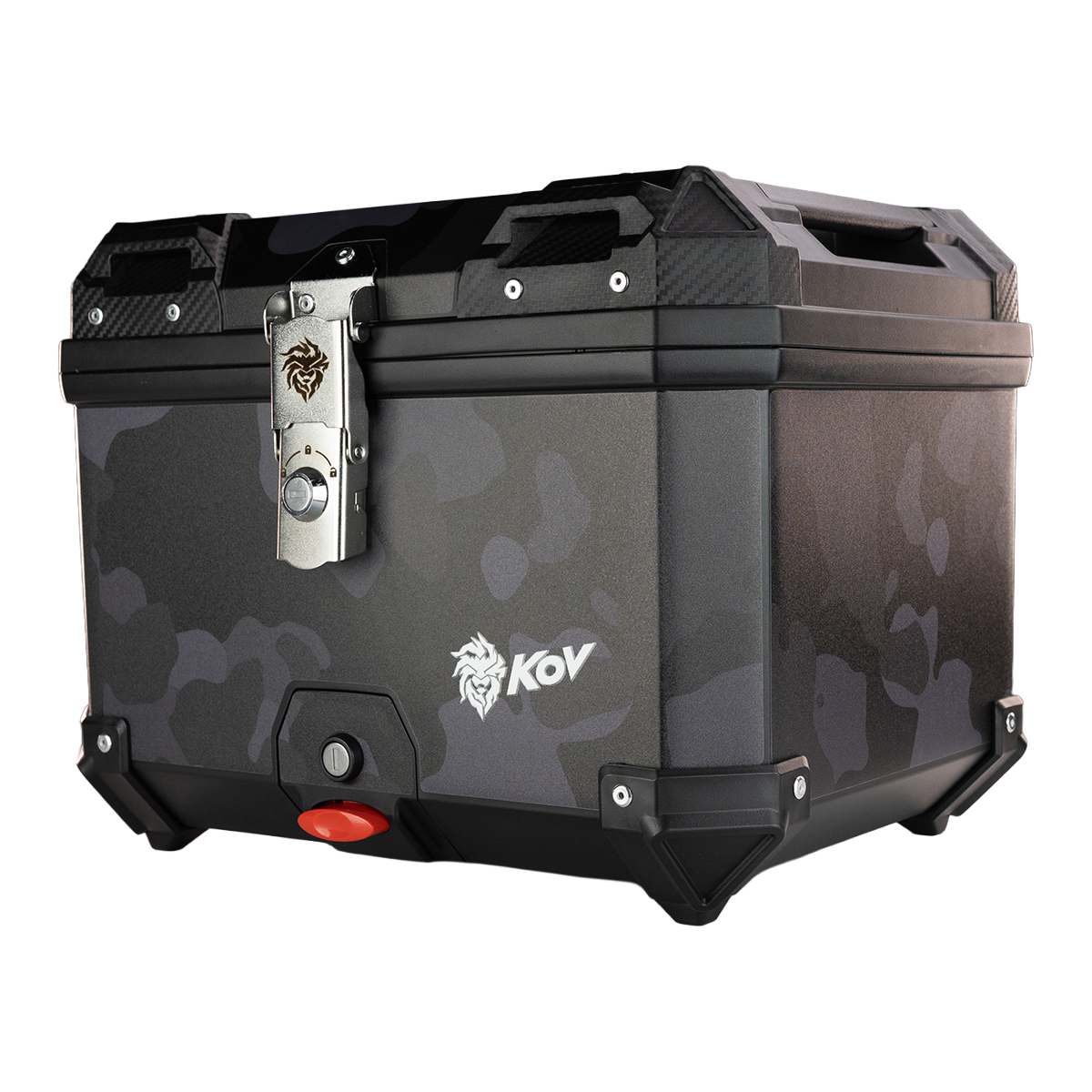 MALETERO TOP CASE CAMUFLAJE CON RESPALDO 45 L Accesorios KOV + de motociclista