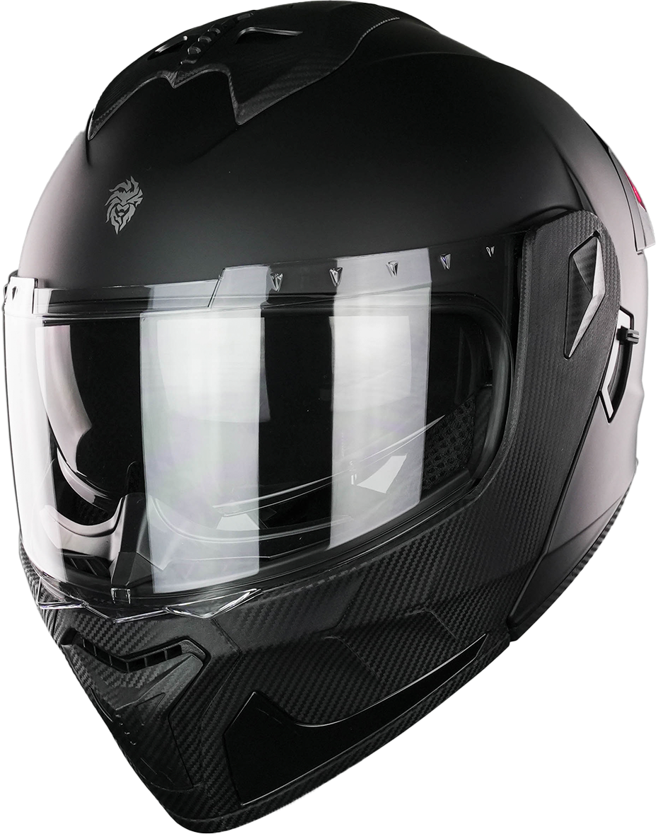 CASCO TURBO NEGRO MATE (LUZ LED) Cascos KOV + de motociclista