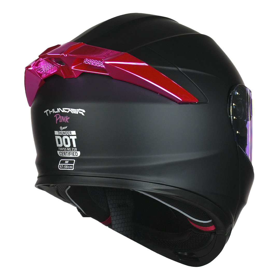 THUNDER METAL PINK Cascos KOV + de motociclista