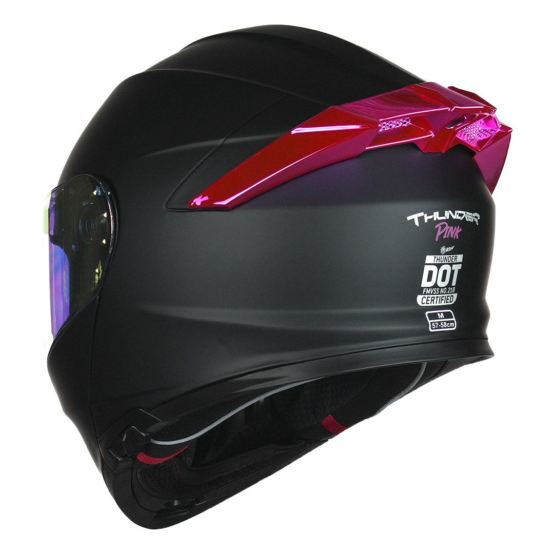 THUNDER METAL PINK Cascos KOV + de motociclista