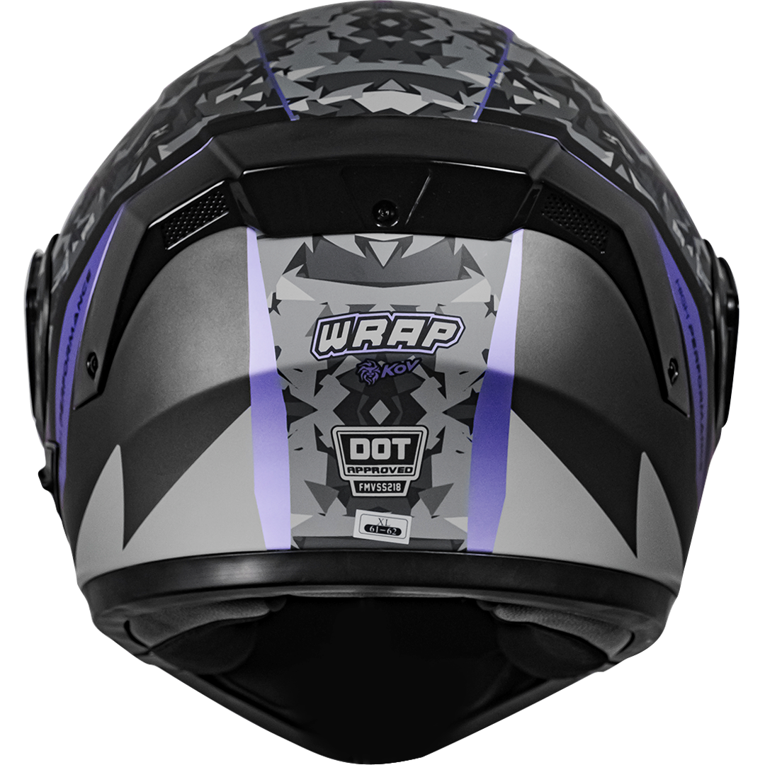 NÉBULA WRAP MORADO Cascos KOV + de motociclista