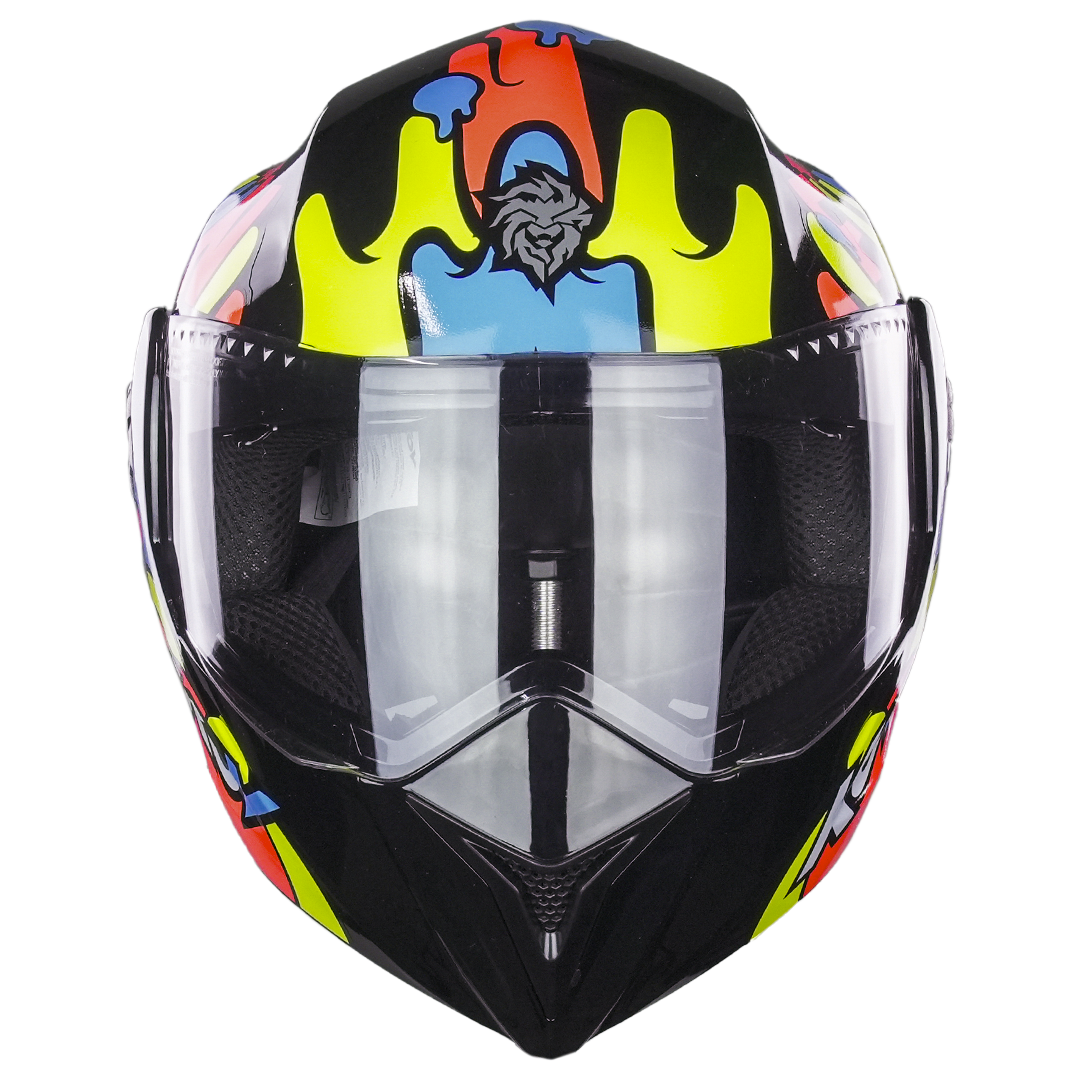 CASCO PARA NIÑO FUN AMARILLO- NARANJA Cascos KOV + de motociclista