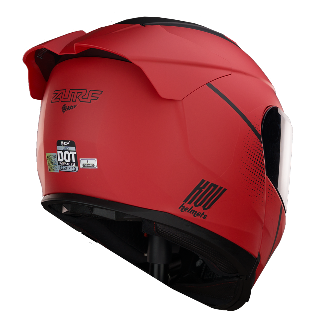 CASCO LITIO ZURF ROJO Cascos KOV + de motociclista