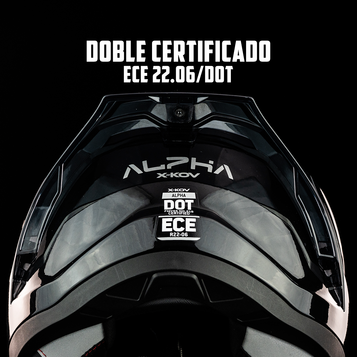 CASCO ALPHA NEGRO GLOSSY