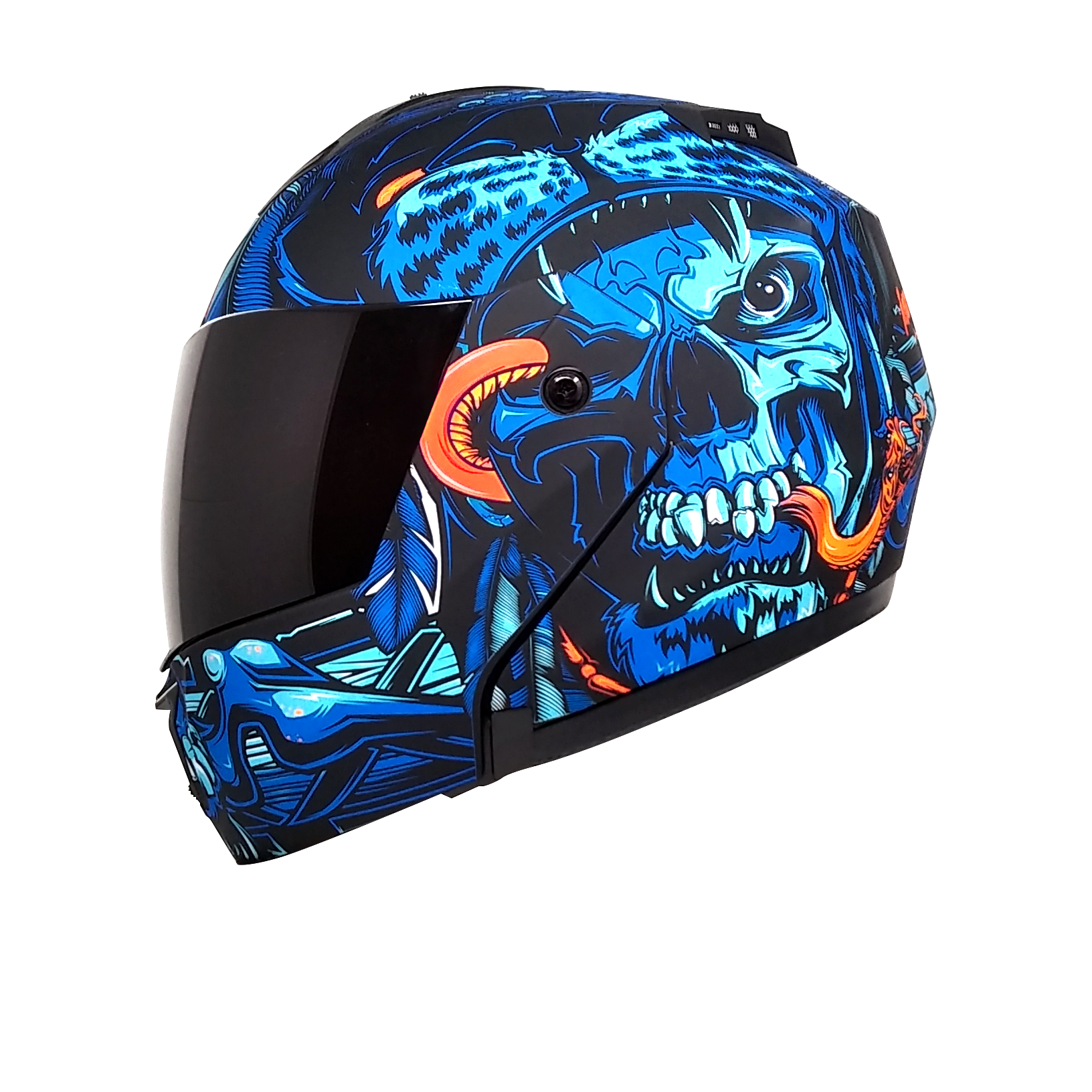 CASCO STEALTH TLATOANI AZUL Cascos KOV + de motociclista