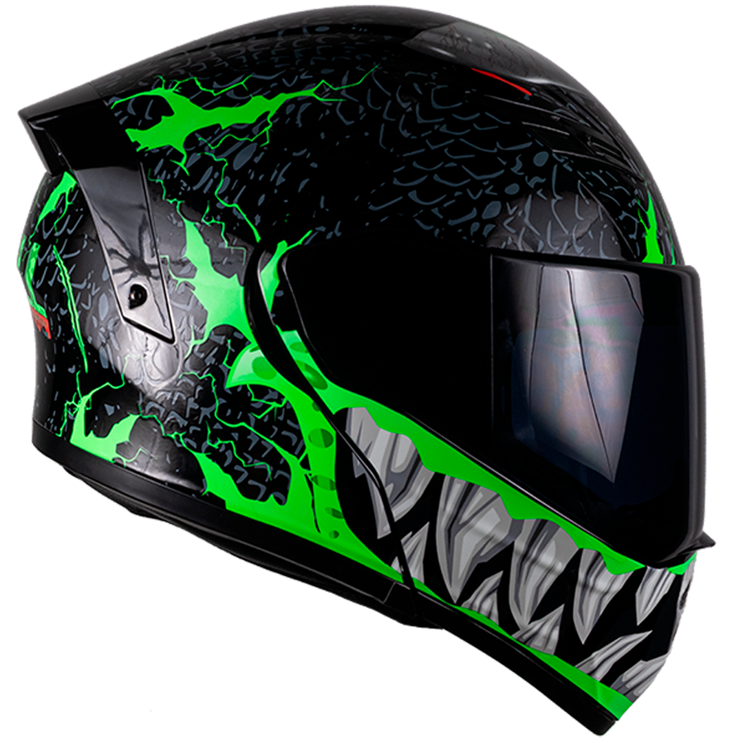 Troll Casco Fluorescente Para Moto Casco Moto Con Luz Led CASCO